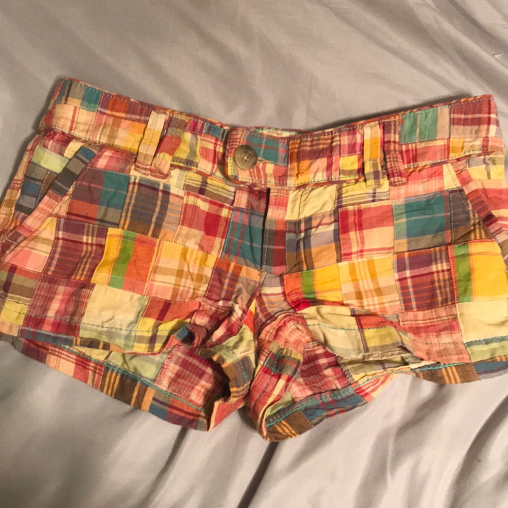 Multi colored plaid American Eagle shorts